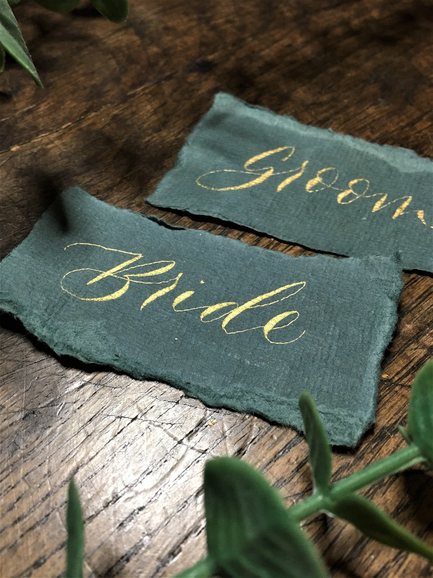 Name Place Cards Kraft Luggage Tags Lettering Wedding Name Cards Modern Calligraphy Rustic Calligraphy Name Cards Wedding Stationery