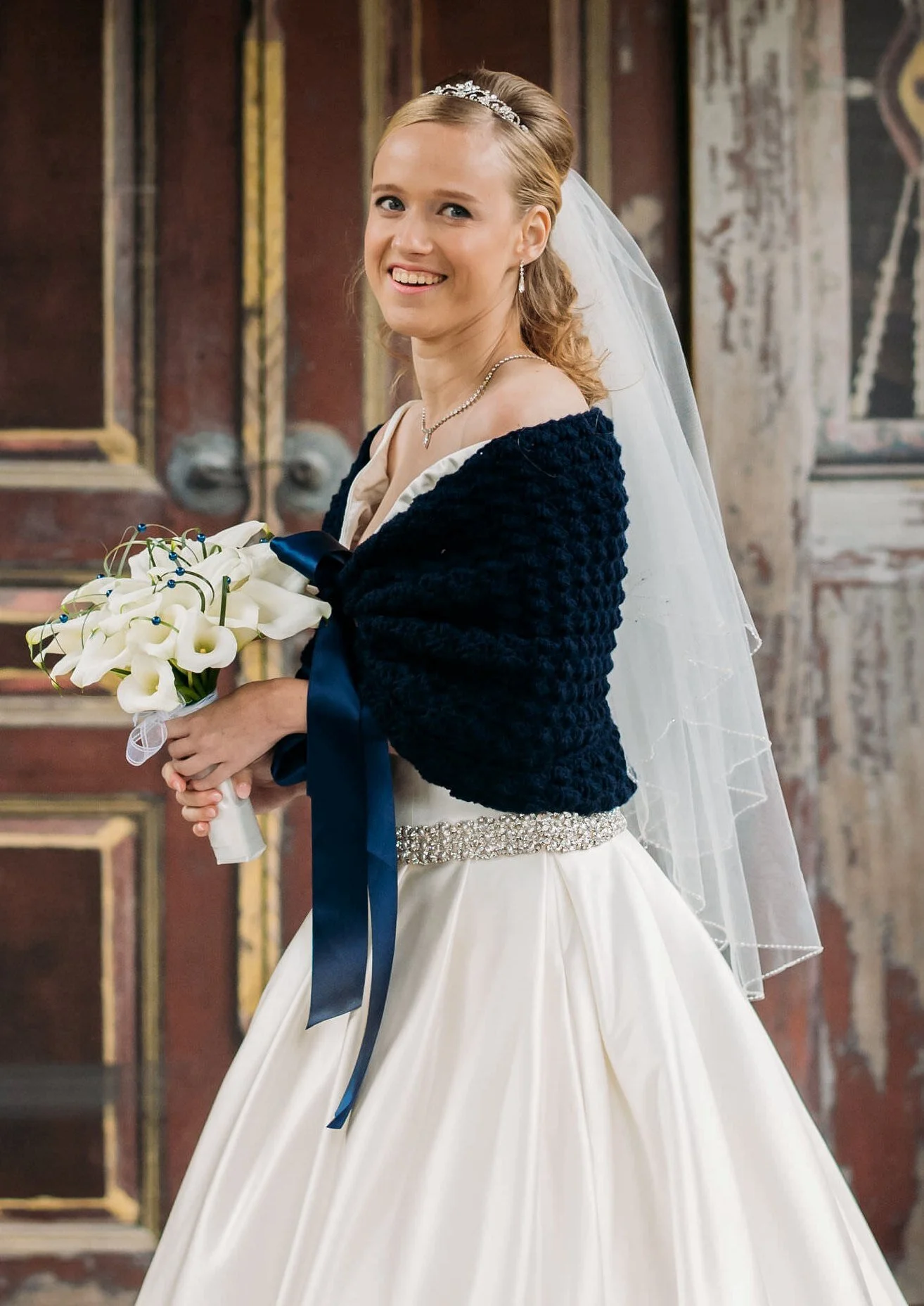 navy blue bride