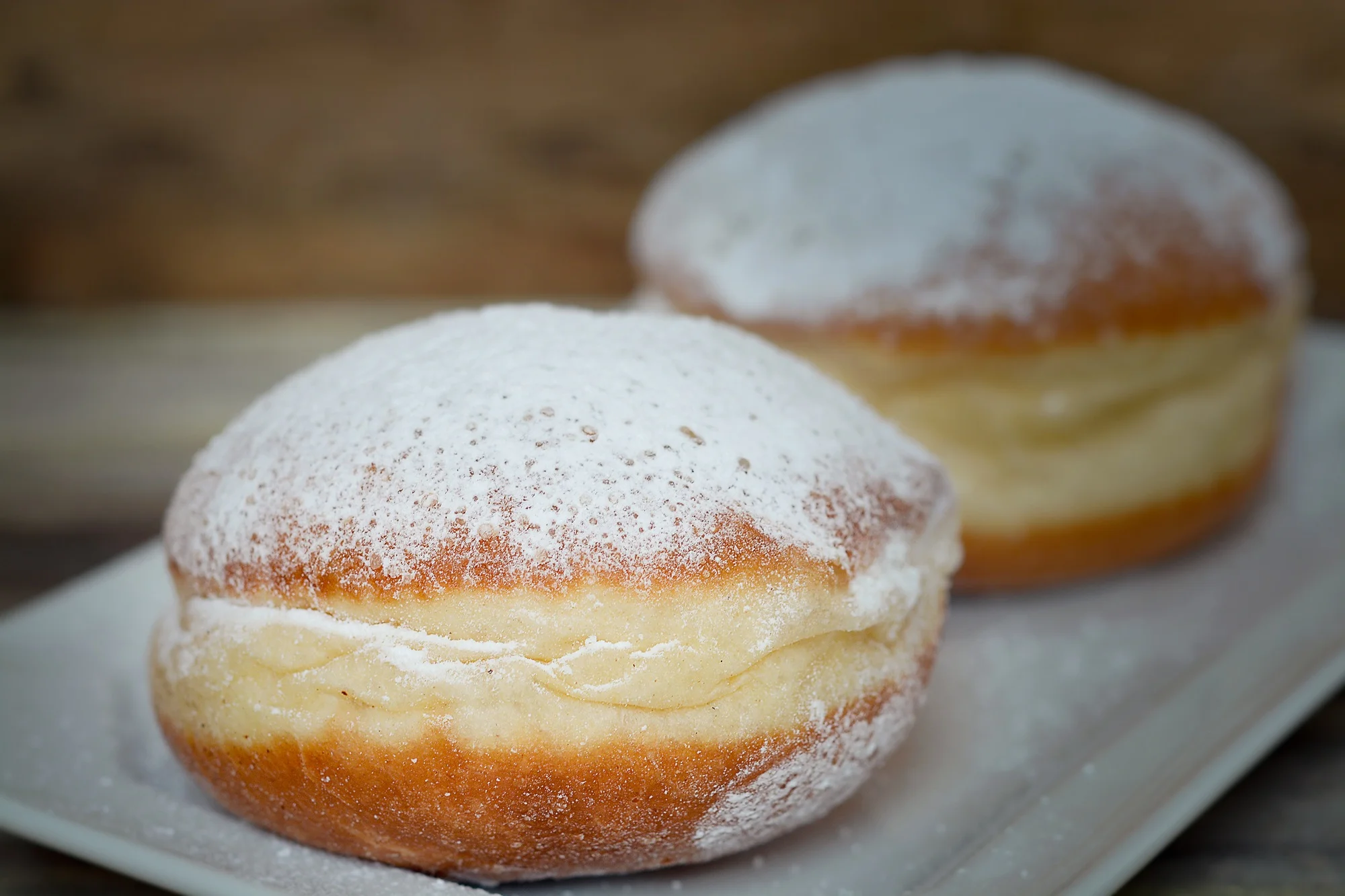 Faschingskrapfen oder Vanillekrapfen
