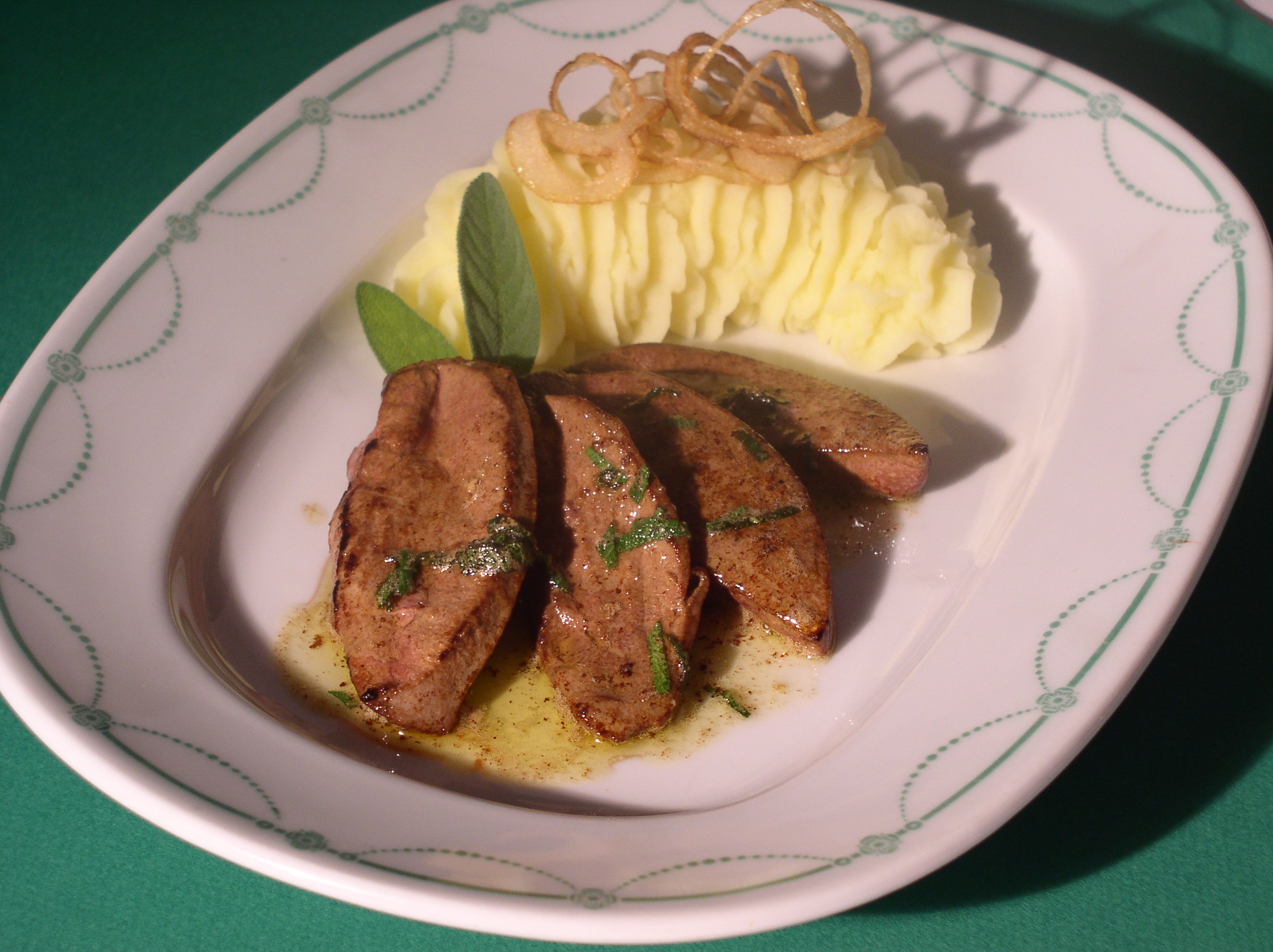 Lammleber mit Sellereiepüree