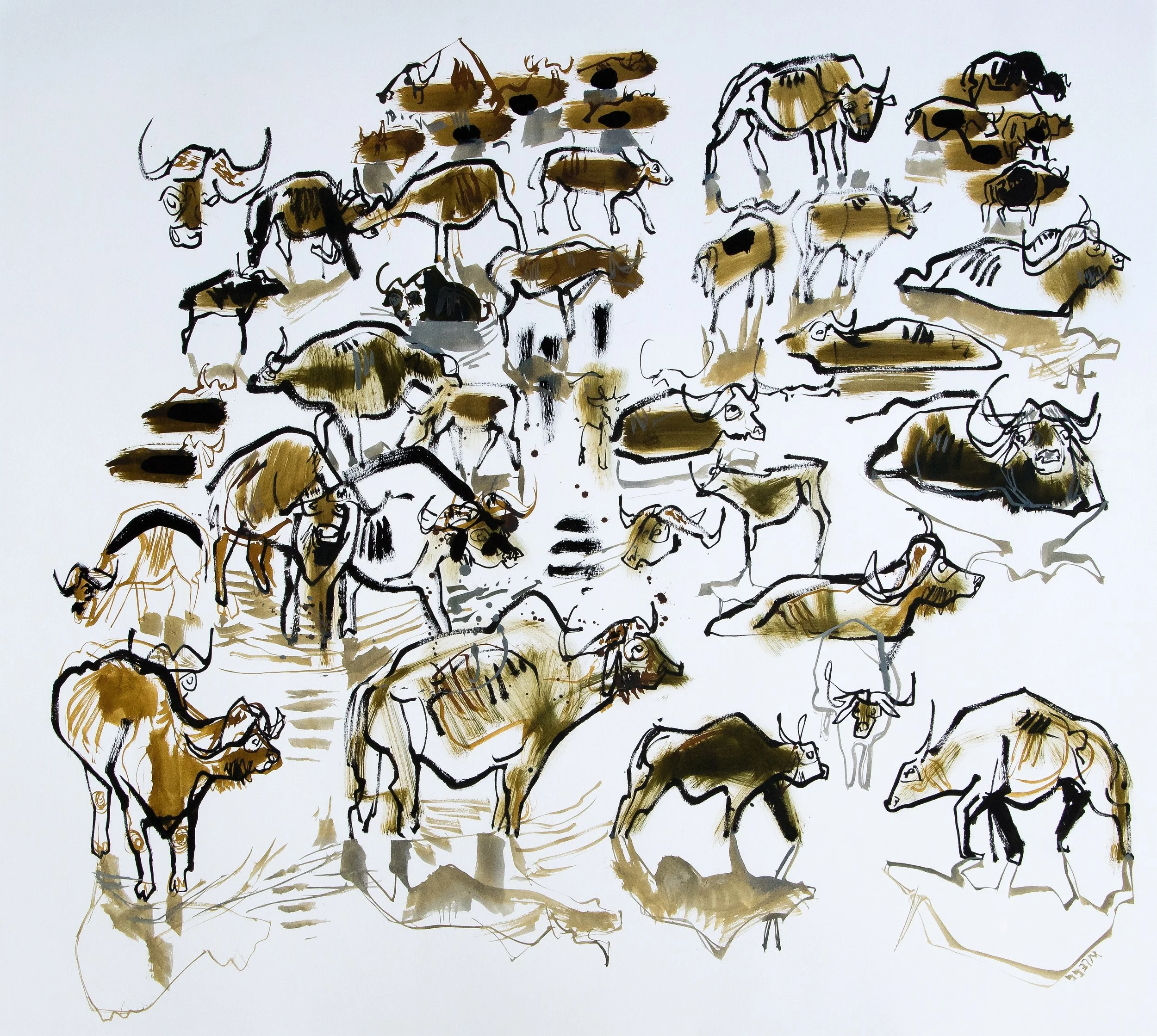 Social Gathering. Ink.