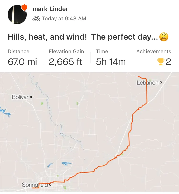 Day 11 Hills, Heat, and Wind, OH MY! 6-25-18