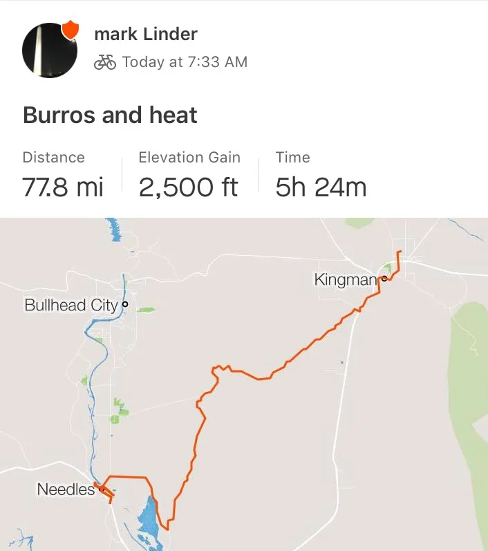 Day 29 Burros, rough roads, and heat 7-13-18