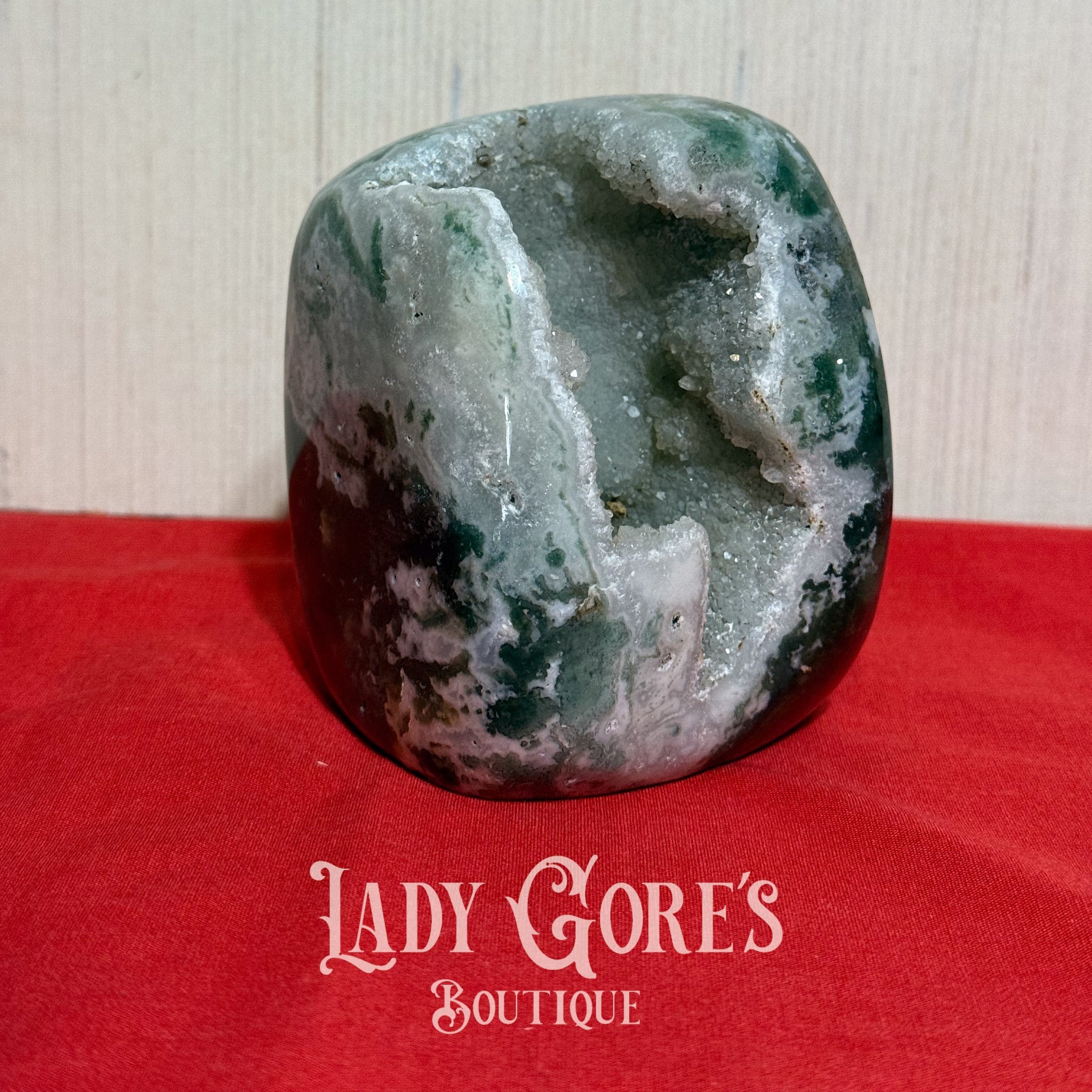 Moss Agate Cube