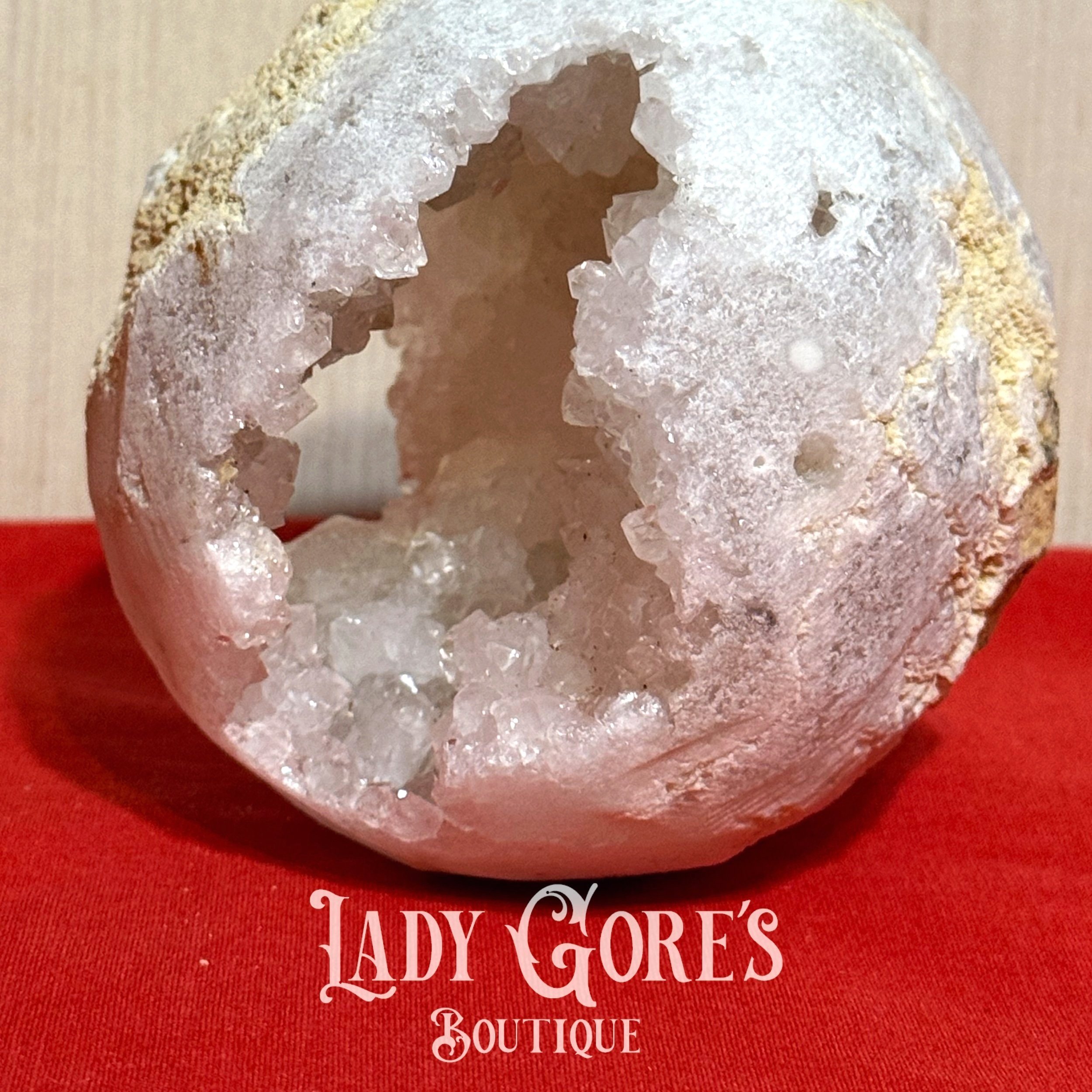 White Agate Geode Sphere