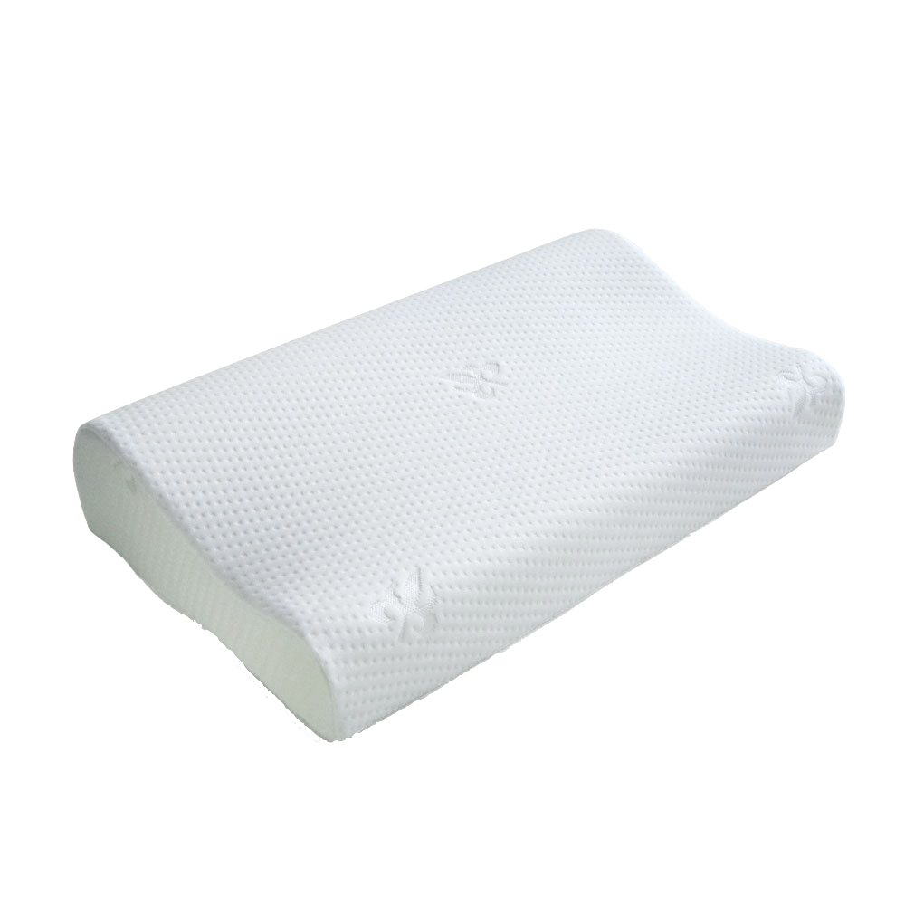 Movann Luxury Contour Memory Foam Pillow with Double Knitting Fabric Outer Cover Polyester Inner Cover SBS Conceal Zipper - Standard Size Bed Pillow