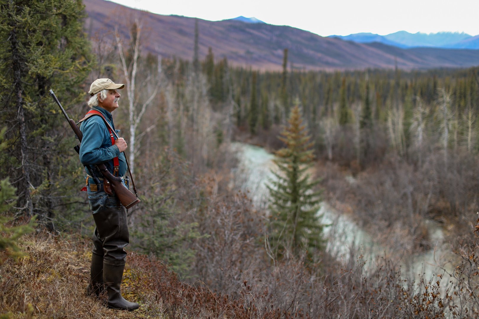  Steve looks out over the country while scouting for moose during the rut in the Brooks Range on Wednesday, October 4, 2020. Getting a moose in the fall is a critical part of the seasonal cycle and can provide meat for the entire winter if stored pro