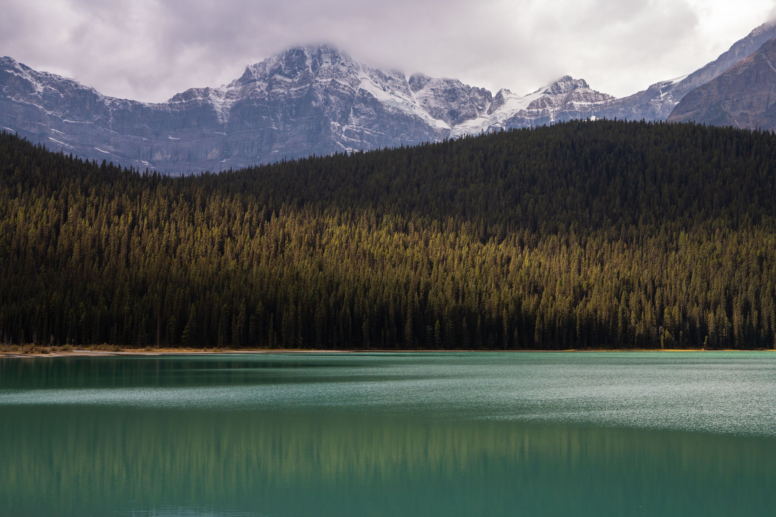 A glacial lake in the Canadian Rockies.