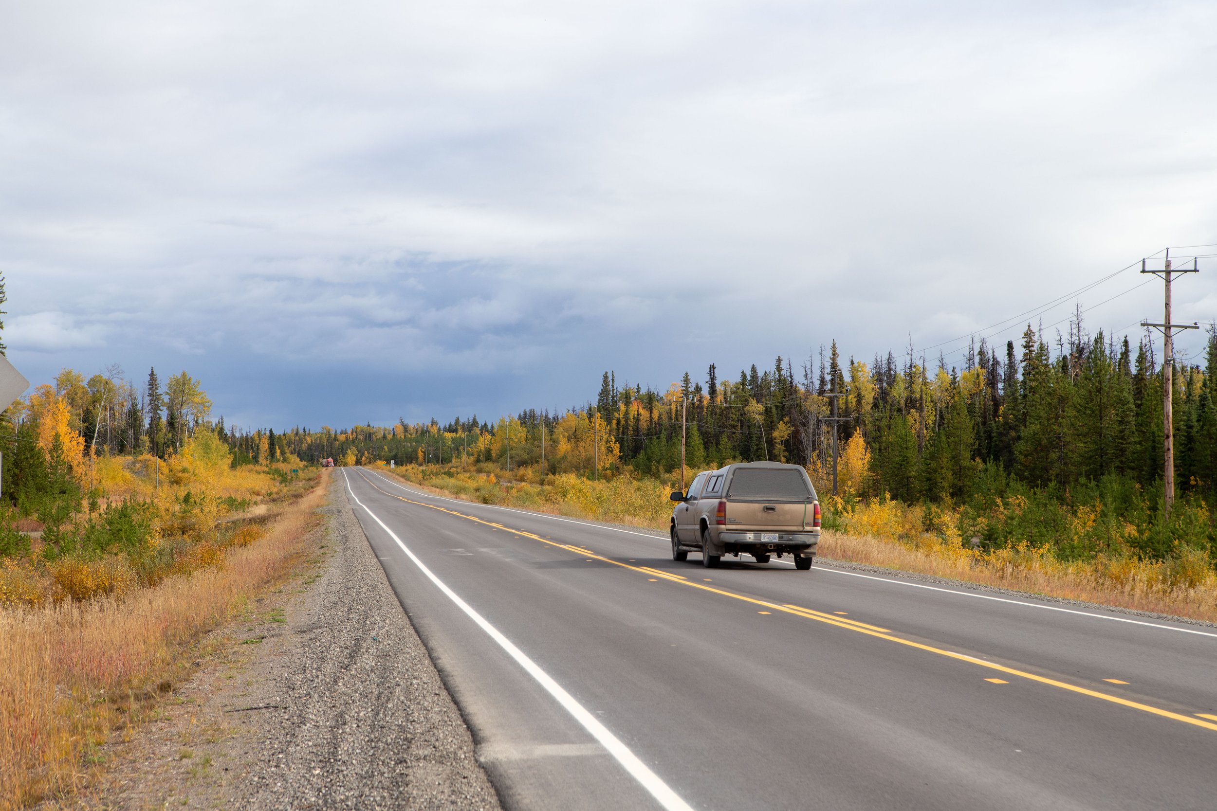 The leaves started to show their fall colors along the infamous Highway of Tears between Prince George and Print Rupert, BC.