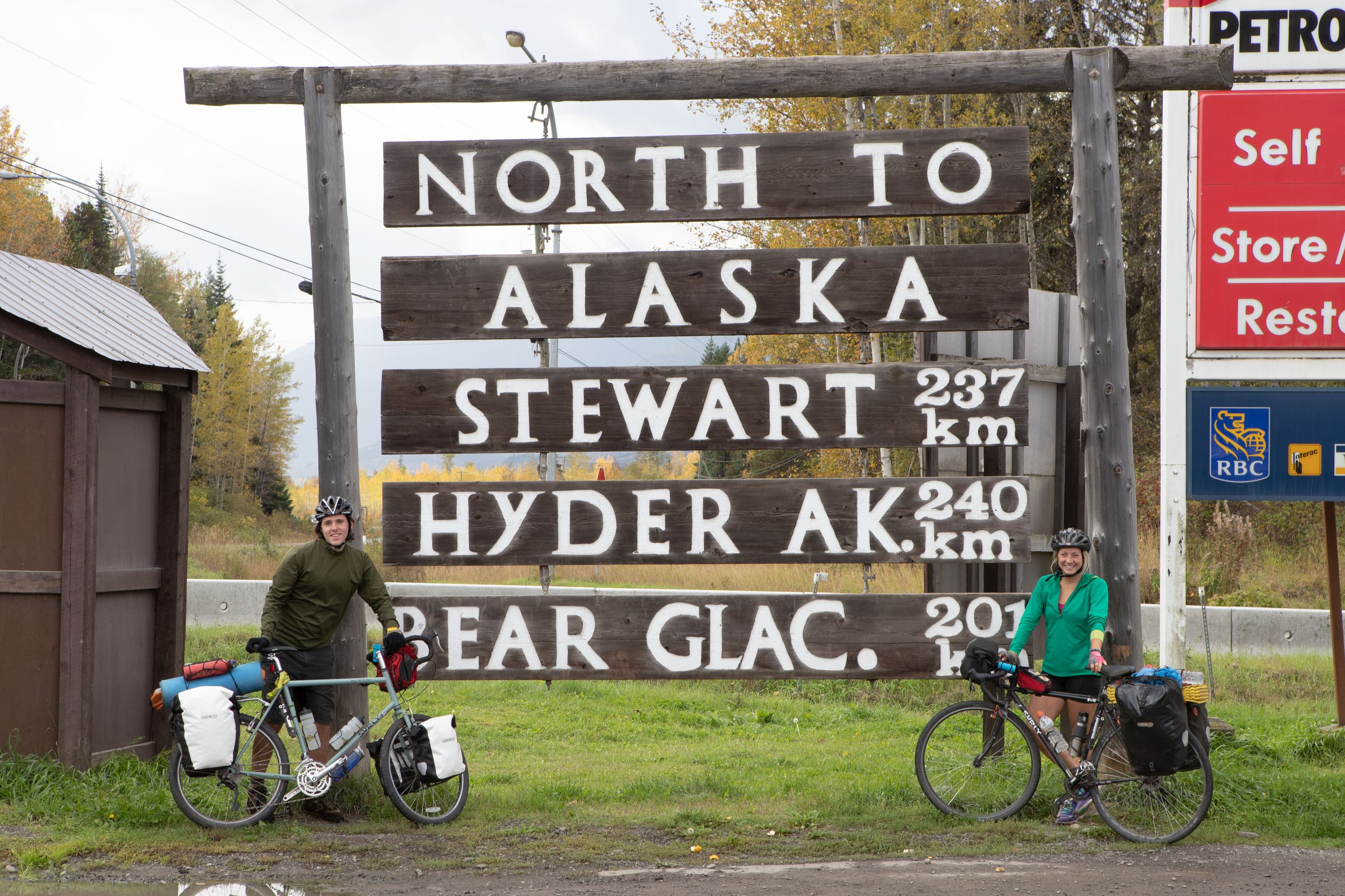 Our first sign that we were getting closer and headed in the right direction. Alaska!