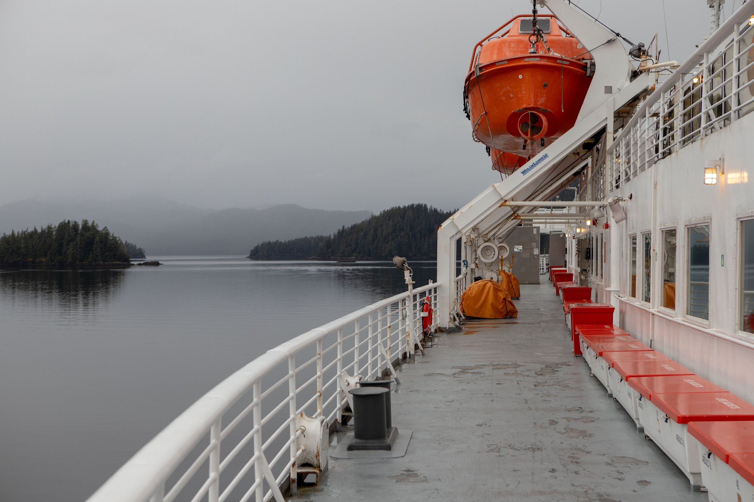 The ferry ride from British Columbia was serene and beautiful. It took only a few days to reach Alaska.