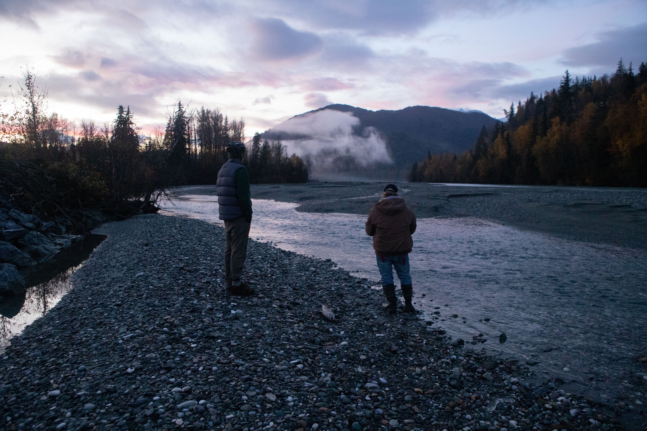 Walter and I met Linda at a rest stop along the side of the road and she invited us to stay at her extra cabin nearby for the night.