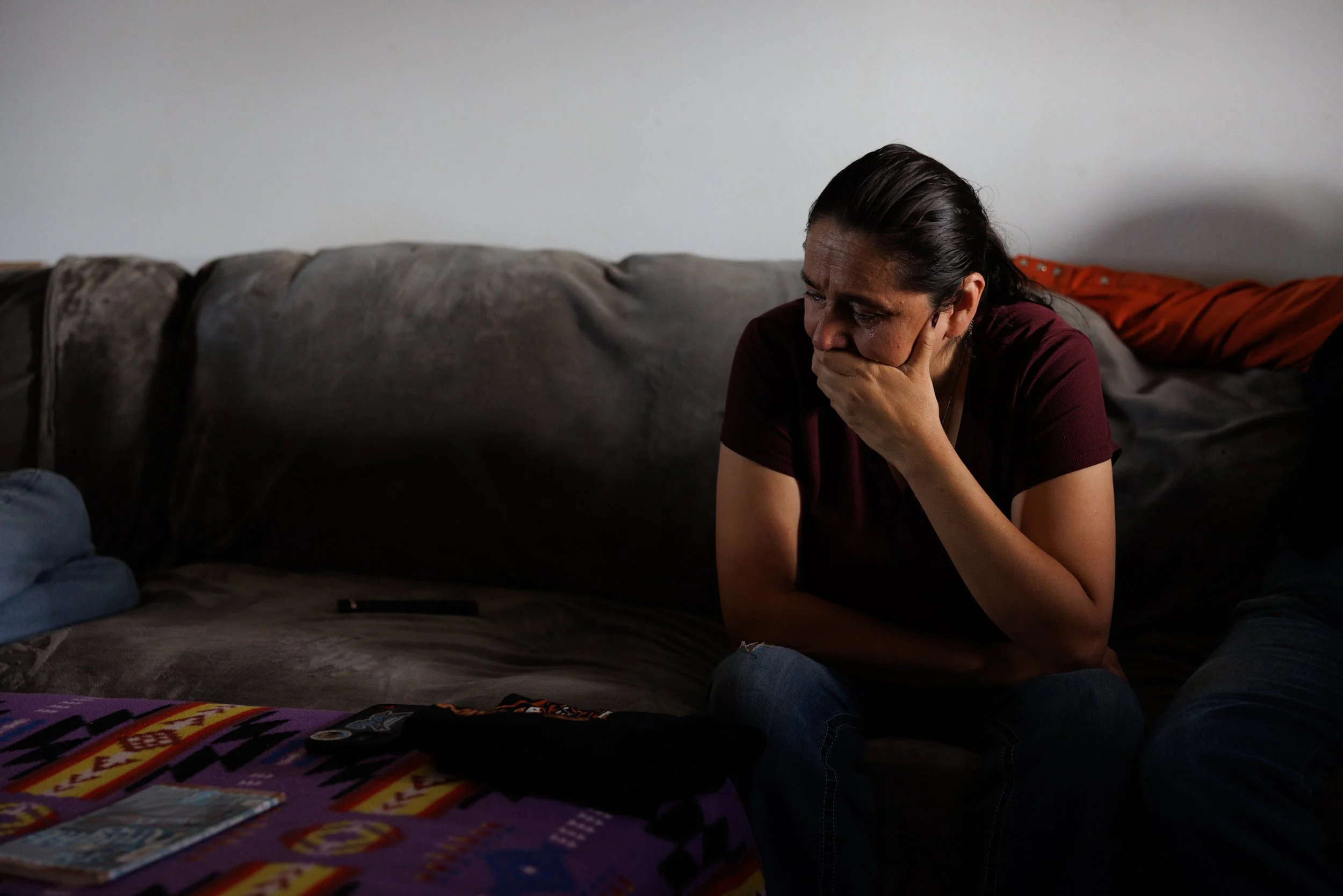 Diana Burd, who lost her son Wyatt to suicide in 2024, inside her home in Browning, Montana, on Monday, May 19, 2025. Despite repeated attempts to get her son assistance with addiction and mental health resources, Wyatt passed away at age 27.