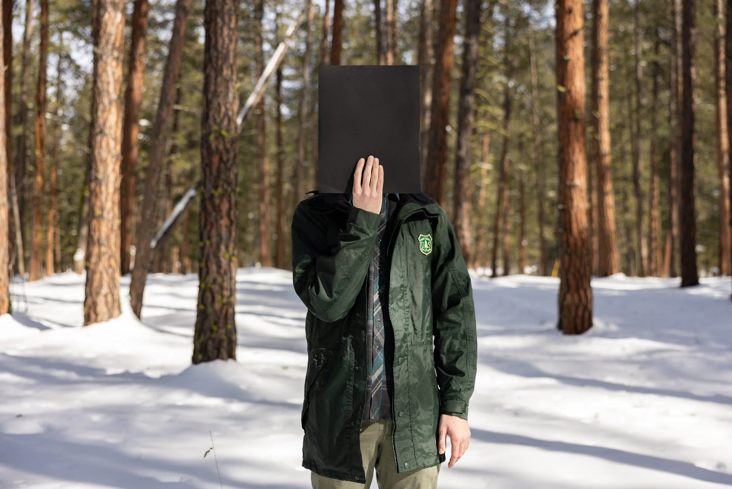 A recently terminated U.S. Forest Service Forestry Technician poses for a portrait on public land outside of Missoula, Montana, on Friday, February 21, 2025. Many people in the U.S. Forest Service are worried about the future of their jobs and fear s