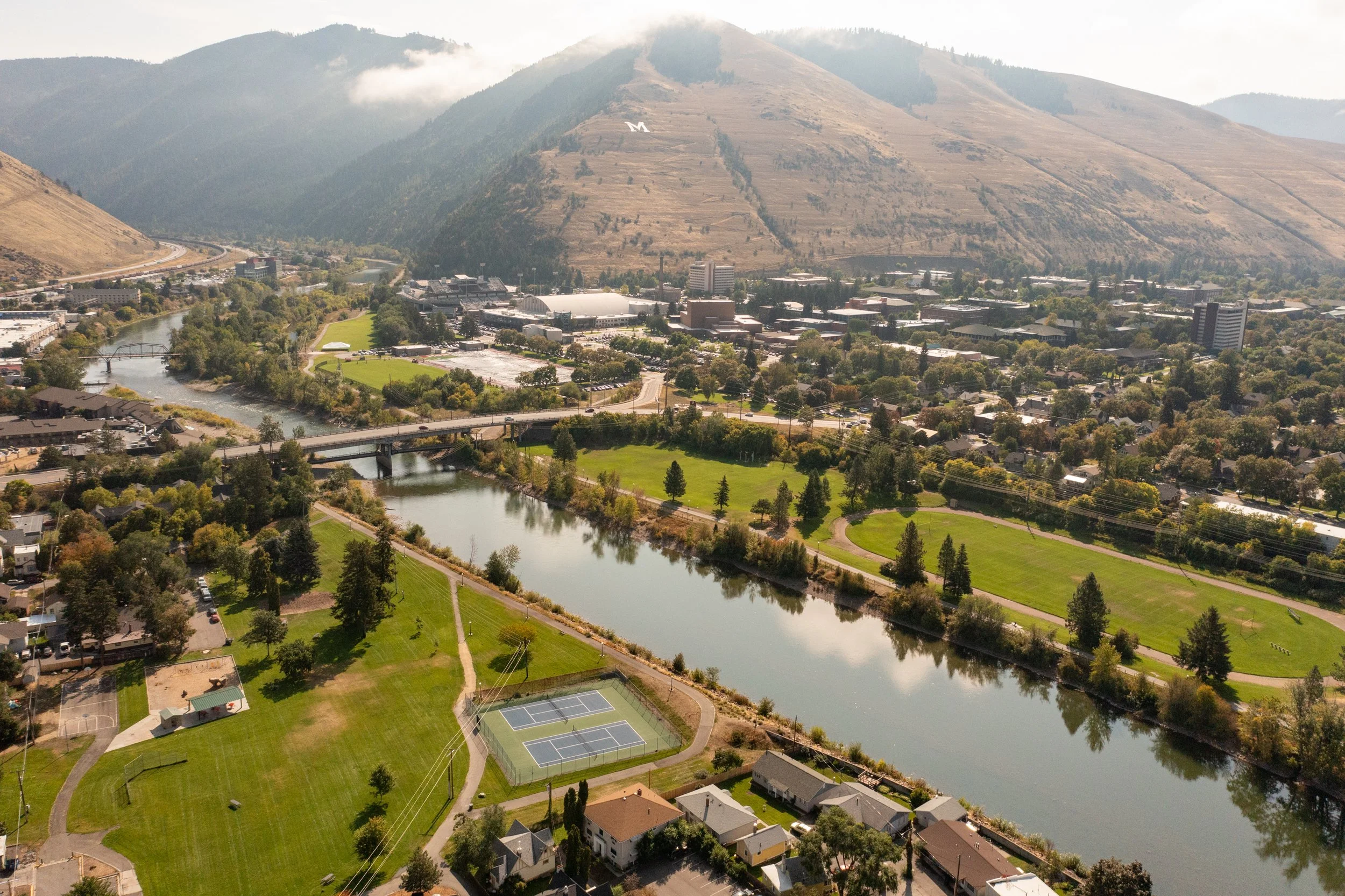 Aerial views of Missoula, Montana on Tuesday, September 16, 2025. 