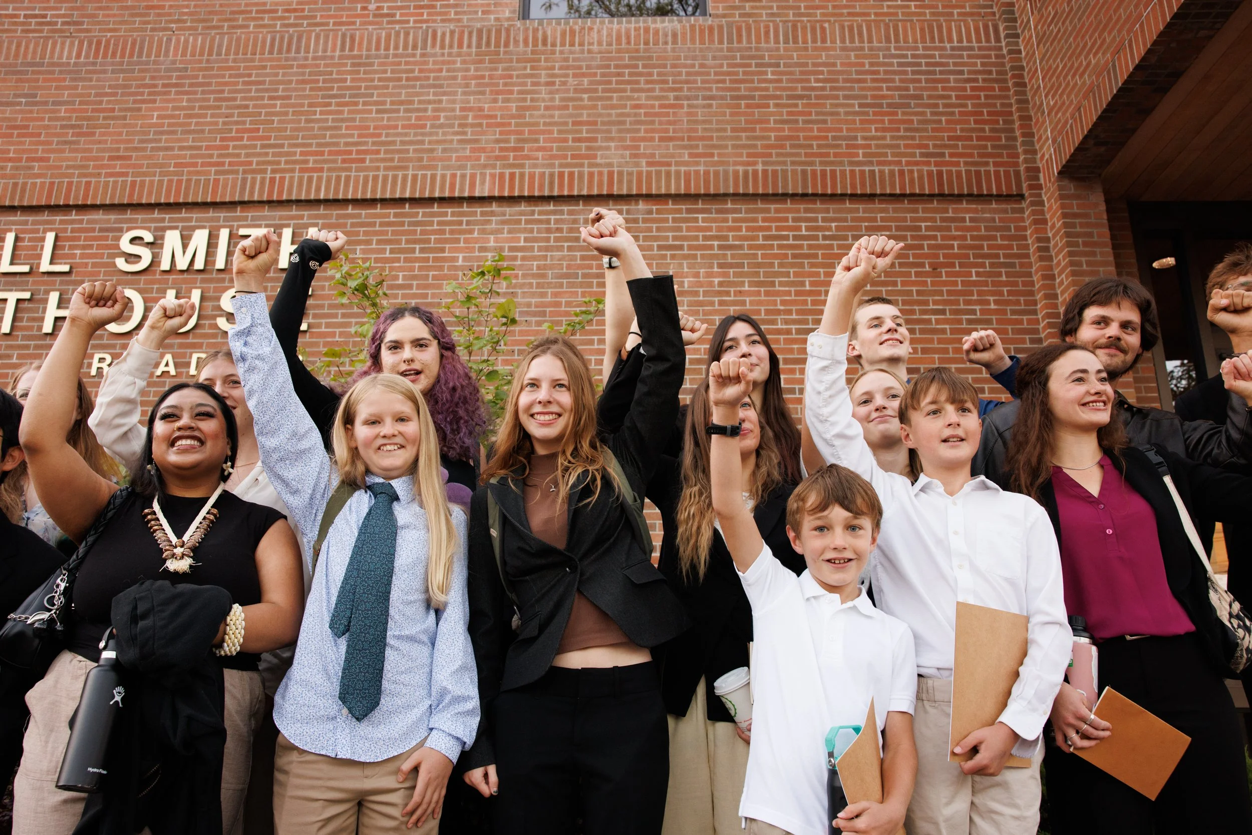 For the first time in U.S. history, a federal court heard live testimony in a constitutional climate lawsuit called Lighthiser v. Trump, brought by 22 youth plaintiffs from Montana, Oregon, Hawai'i, California and Florida at the Russell Smith Courtho