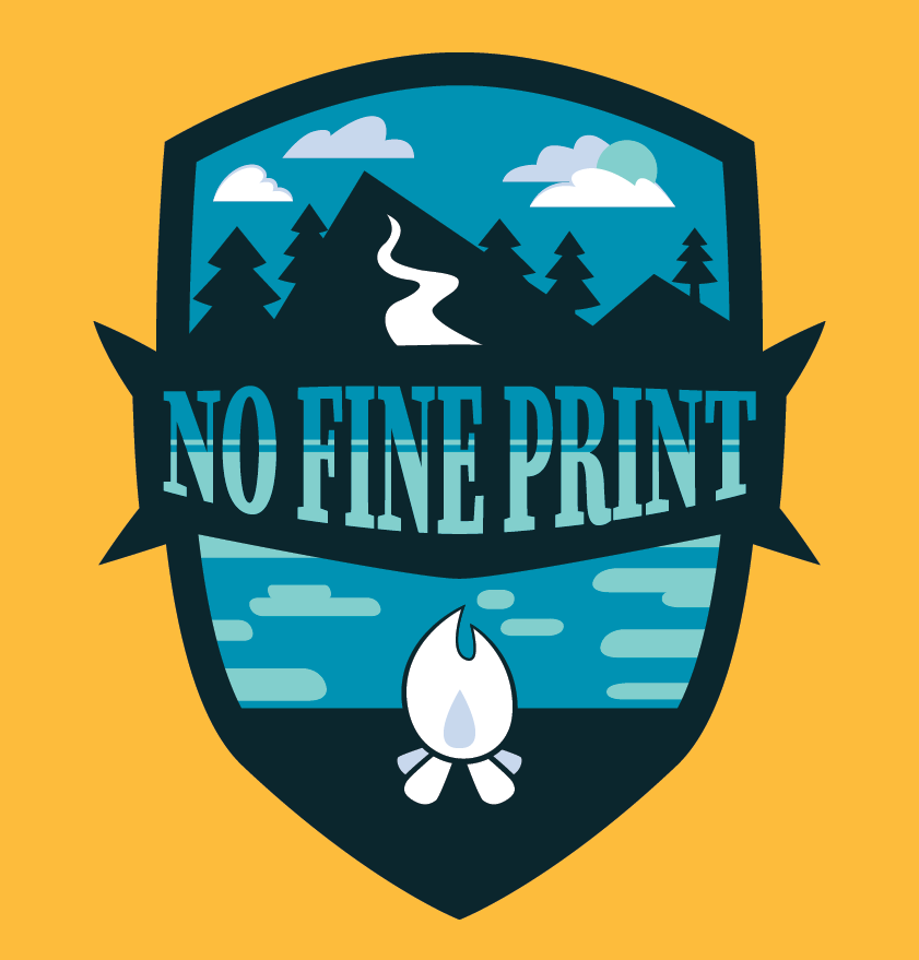 No Fine Print Badges