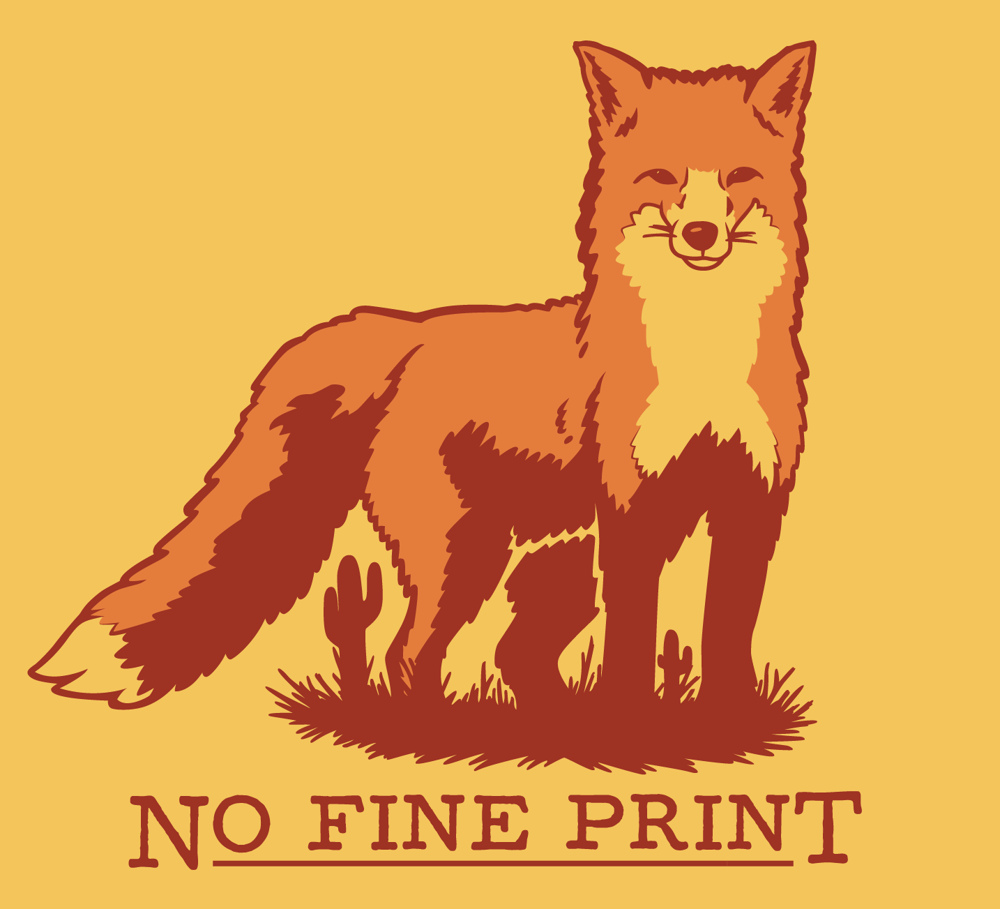 No Fine Print Foxes