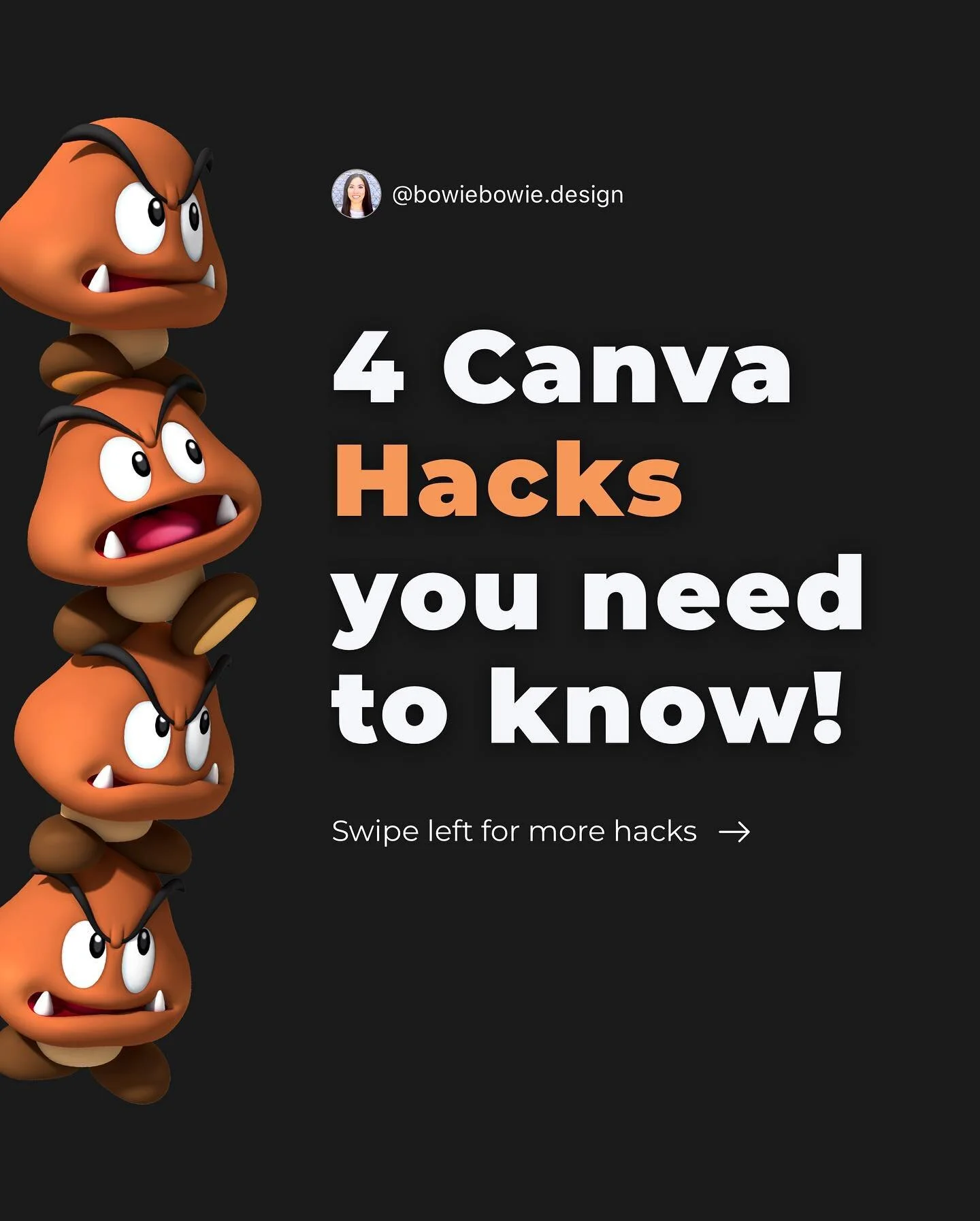 Canva! We are going to talk about Canva today - It is a great design tool for anyone who wants to step up their design game! This tool has lots of drag and drop custom templates, which makes it super easy to use 🖥  It has tons of different visual el