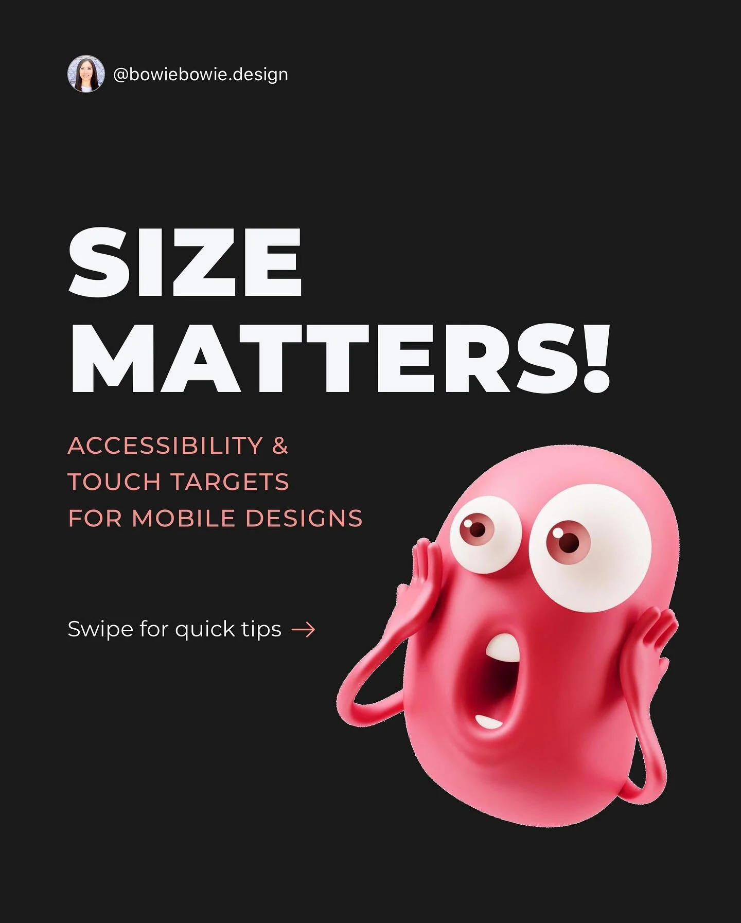 Today we are going to talk about minimum target size on mobile devices 📲🤳

Here are some tips on ensuring the touch target size is large enough on mobile devices. The touch target refers to the area of the interface that will initiate an action - t