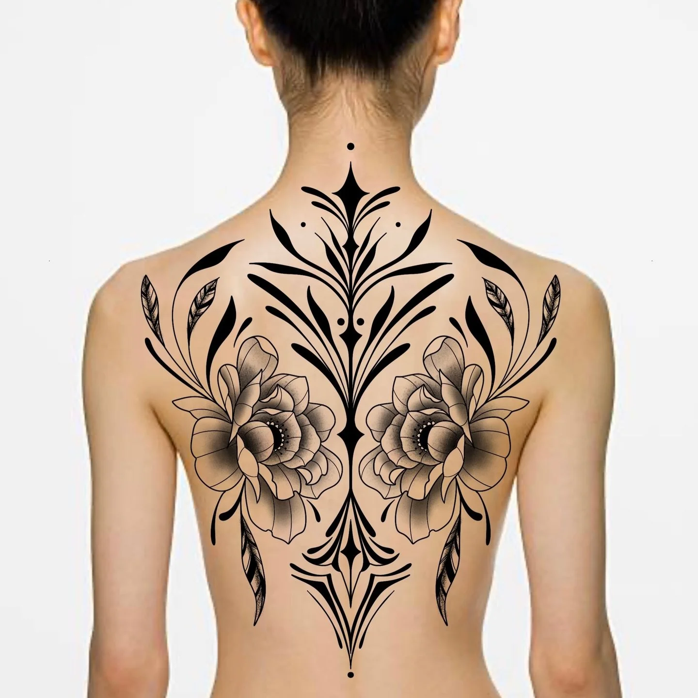 This back piece is available ⛓️ would love to do this on someone! message me if you&rsquo;re interested, I take Cherry and will do a great price since it&rsquo;ll be multi-session and because I really want to do it lol. Available in two variations an