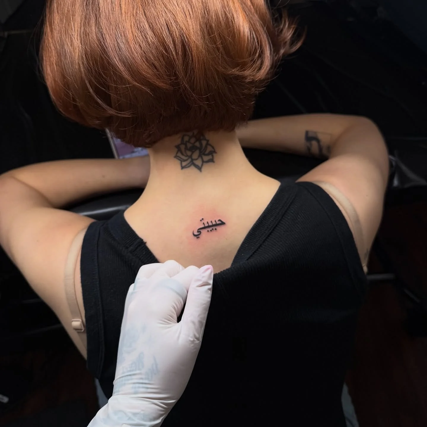 Get a tattoo for your lover - it&rsquo;s the most romantic thing you can do ❤️

#habibti #arabictattoo #scripttattoo #handtattoo #pdxtattoo