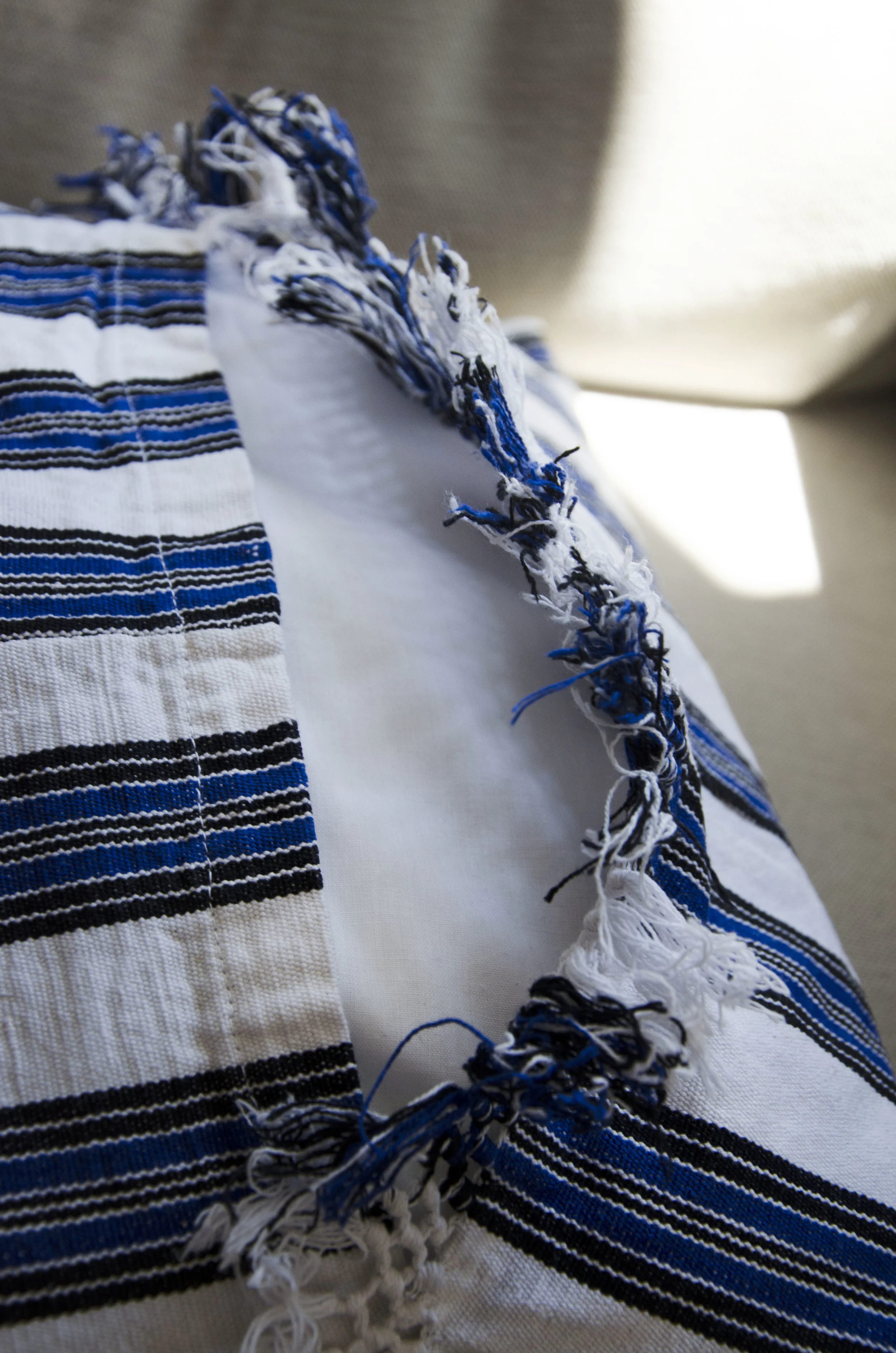 coussin décoration marinière en coton