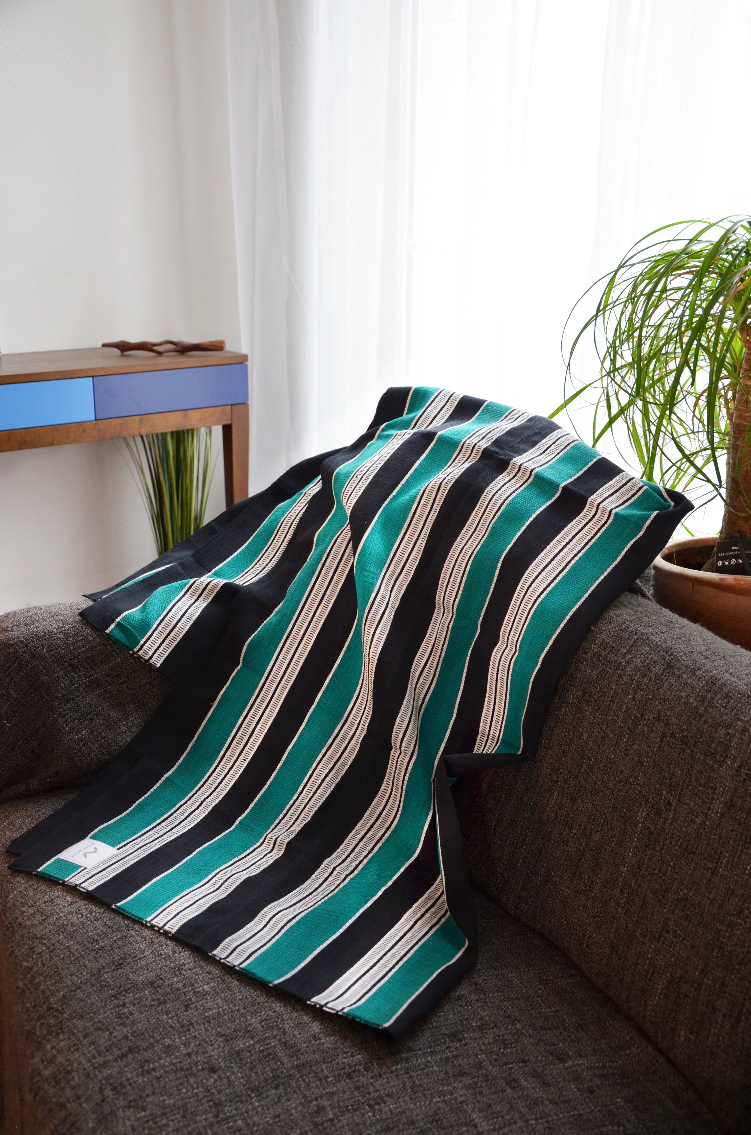 plaid tissu jeté lit jeté canapé décoration faso dan fani