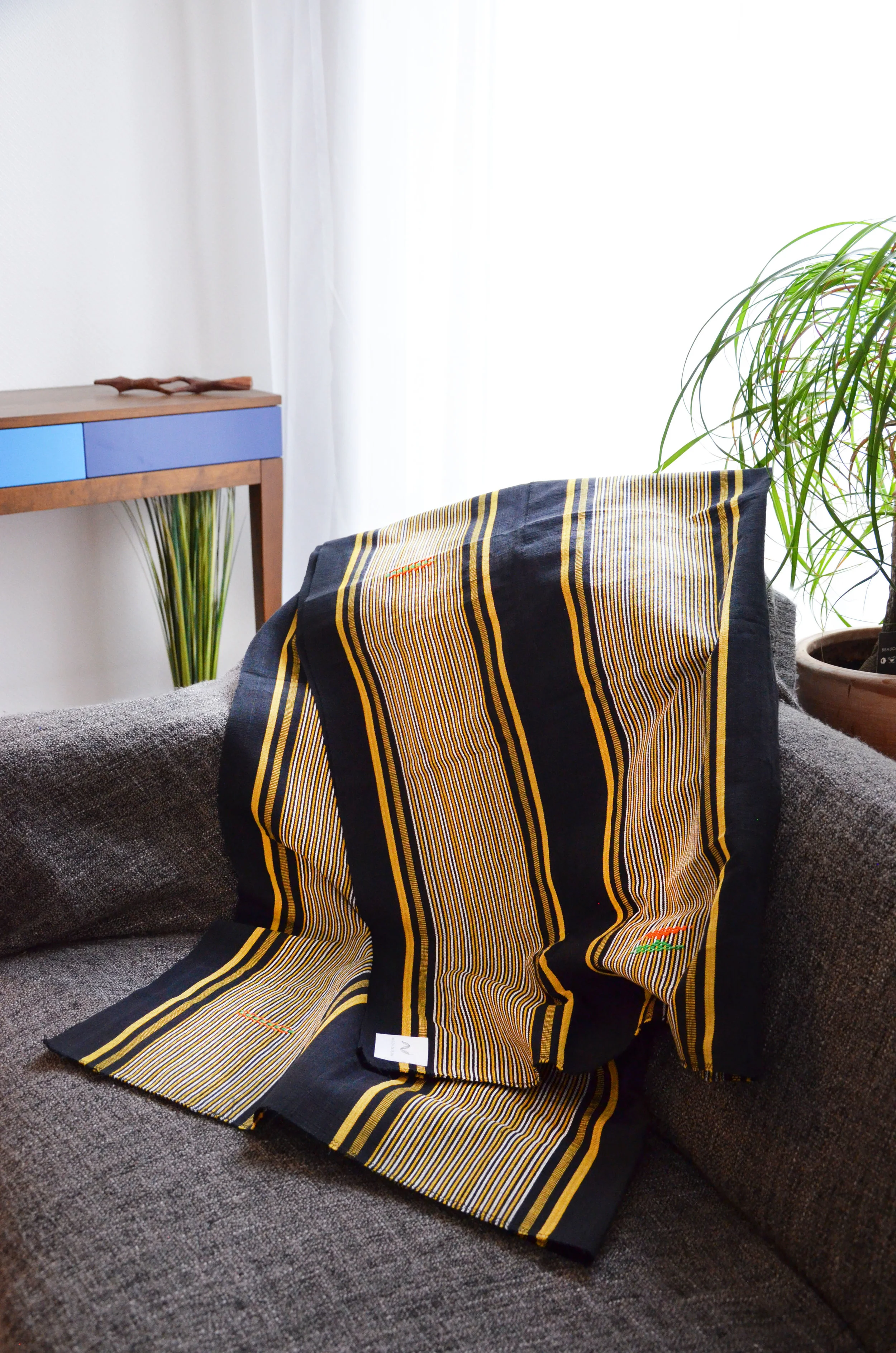 plaid tissu jeté lit jeté canapé décoration faso dan fani