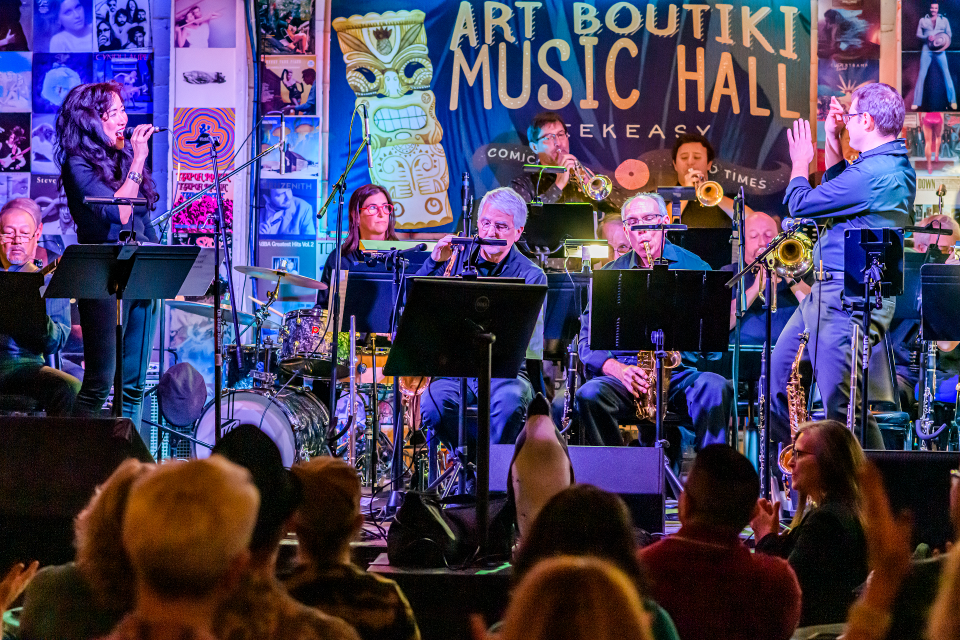 Big Band Karaoke Night featuring The Top Shelf Big Band Returns to Art Boutiki March 8th
