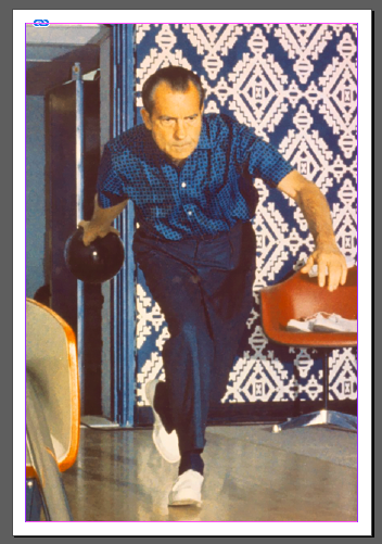 Richard Nixon Bowling   Poster Print 