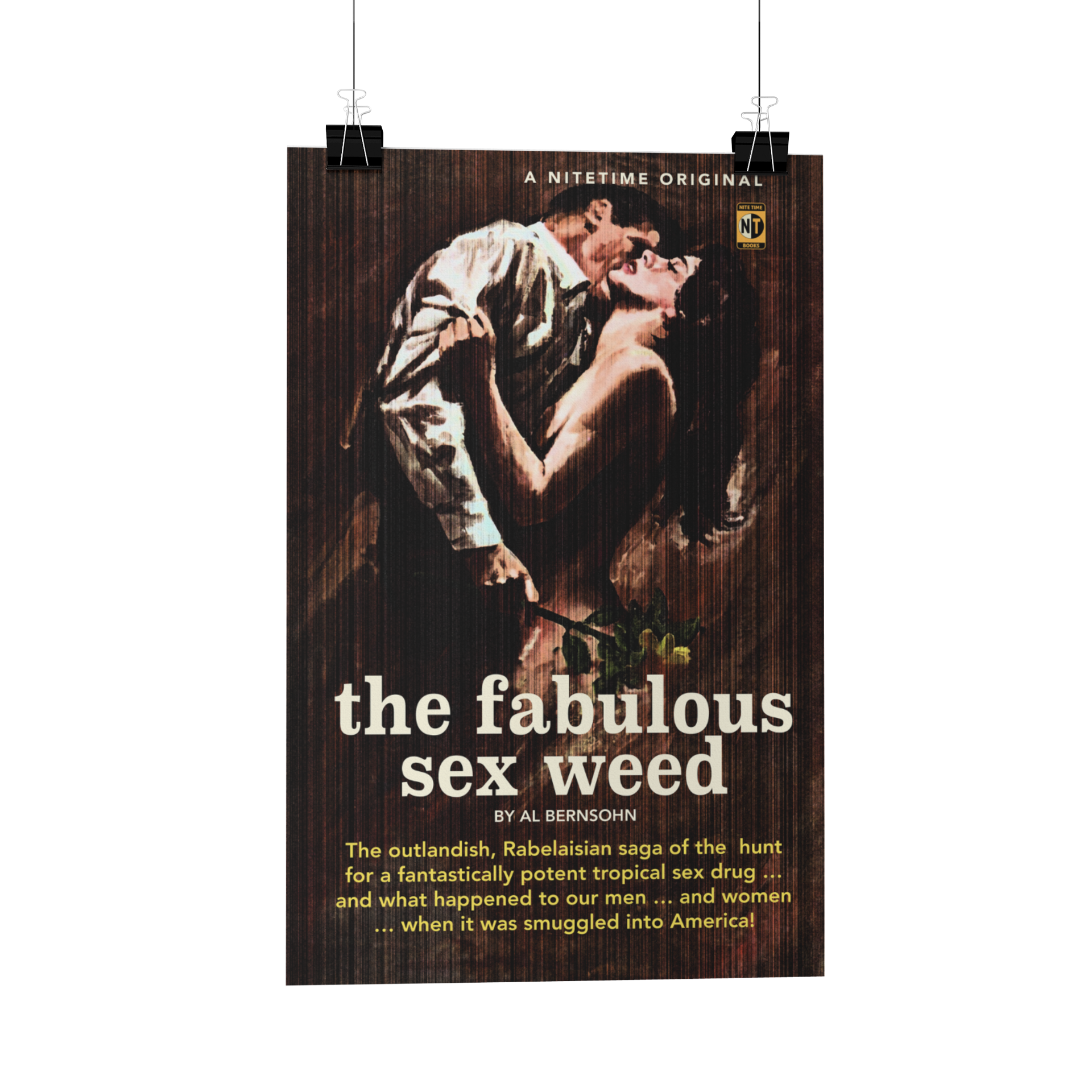 Sex Weed Pulp Novel Cover Poster/Greeting Card reproduction