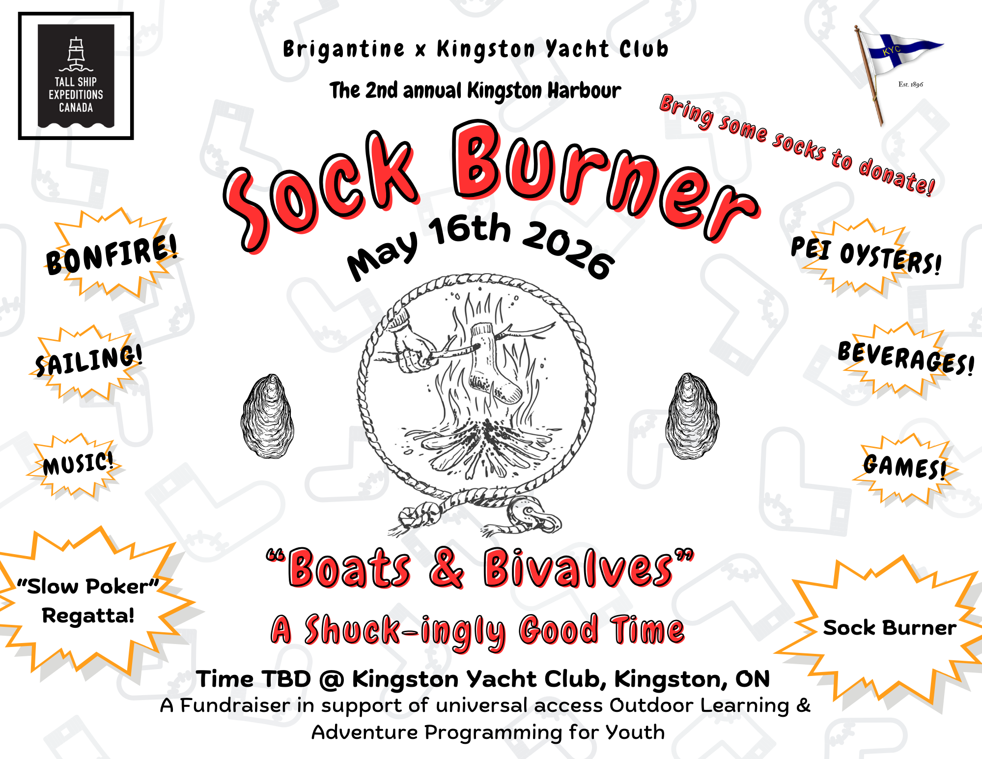 Sock Burner 2026: Boats & Bivalves, a shuck-ingly good time!