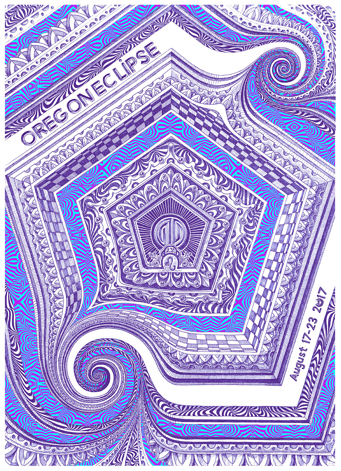 oregon eclipse poster
