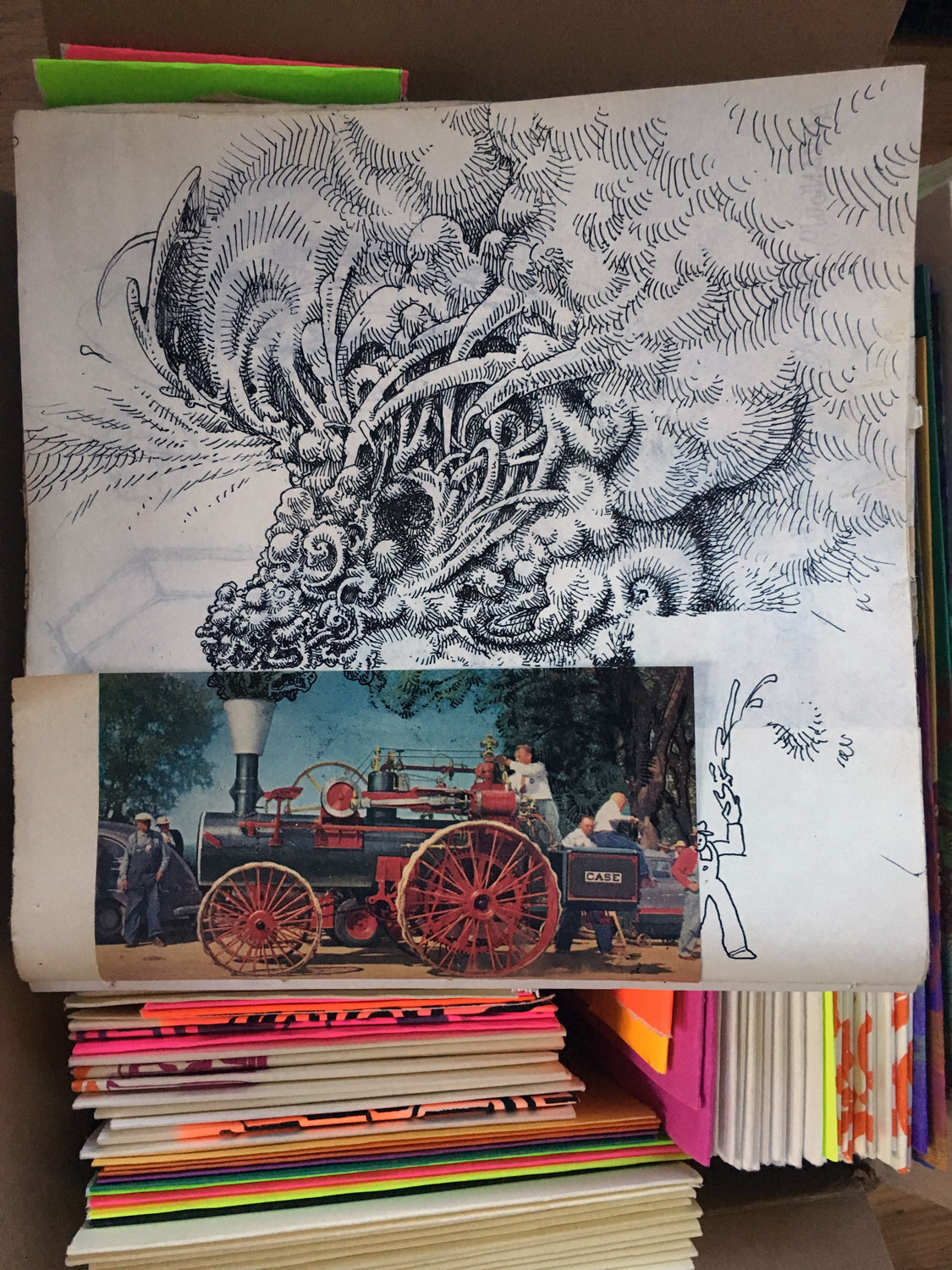 making sketchbooks, drawing in sketchbooks.