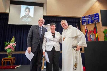 John McCarthy QC, Jennifer Westacott, and Archbishop Anthony Fisher OP