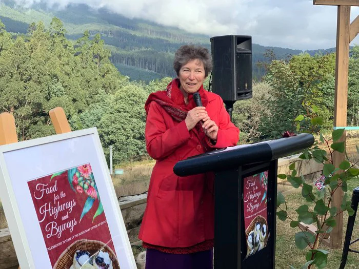 Sr Stancea Vichie MSS at the launch of the 75th anniversary cook book, Food for the Highways and Byways.