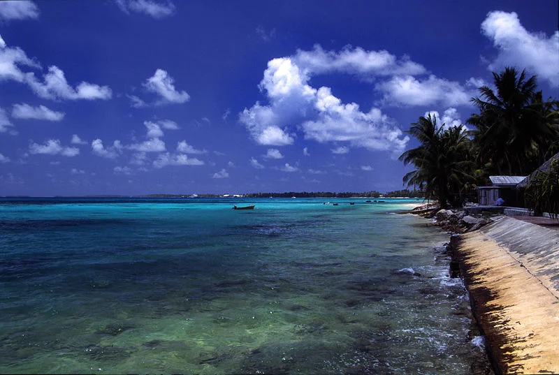 A beach at Funafuti atoll, Tuvalu, which is bearing the brunt of climate change. Photo: Stefan Lins - Flickr.com, CC BY-SA 2.0, https://commons.wikimedia.org/w/index.php?curid=1514523