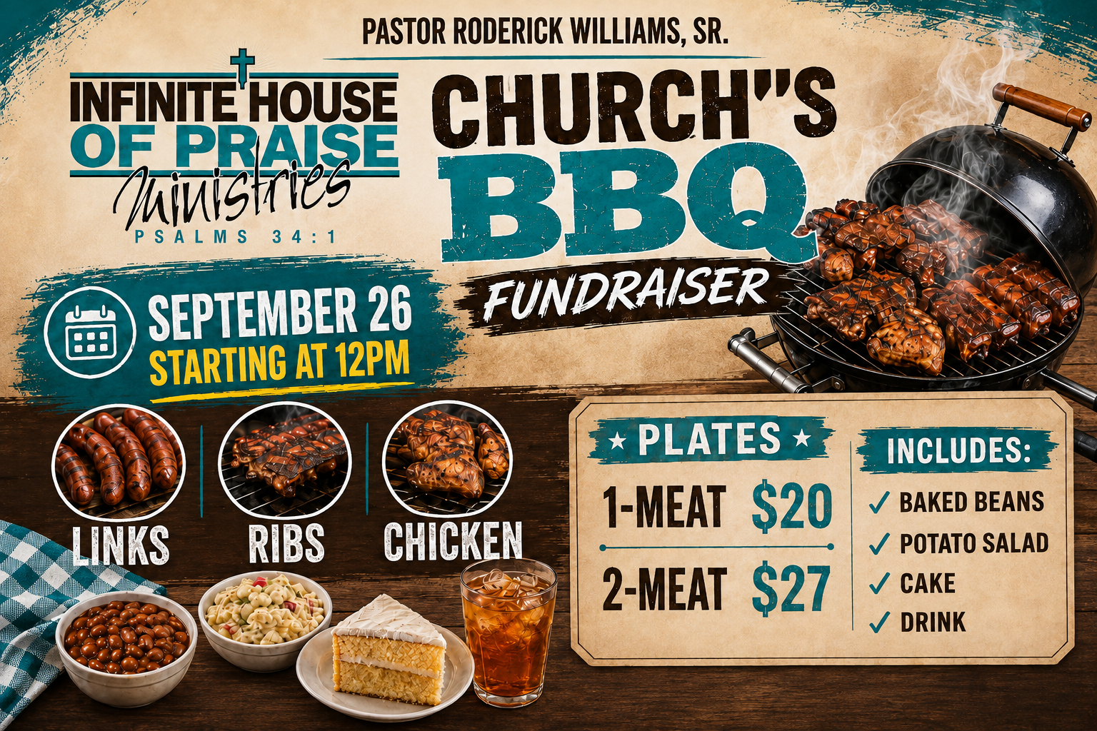 BBQ Fundraiser - 2-Meal Plate