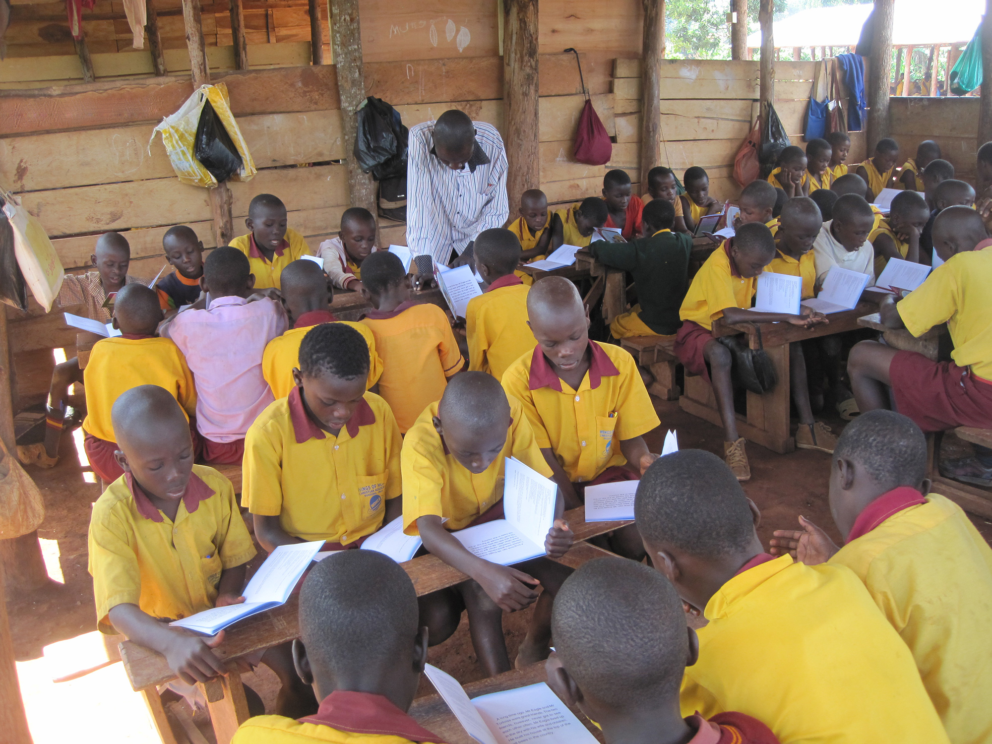 Wings of Hope Primary School Our students reading aloud from books generously donated by supporters like you