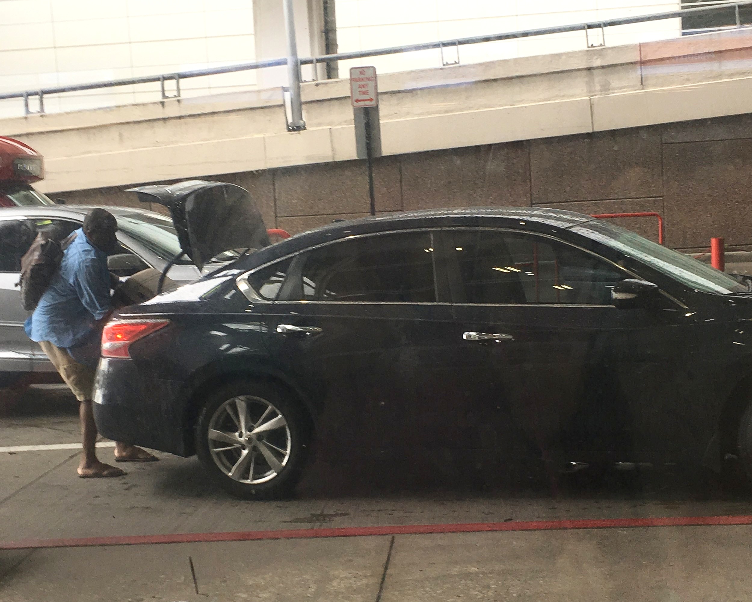 Arriving at the airport in Houston