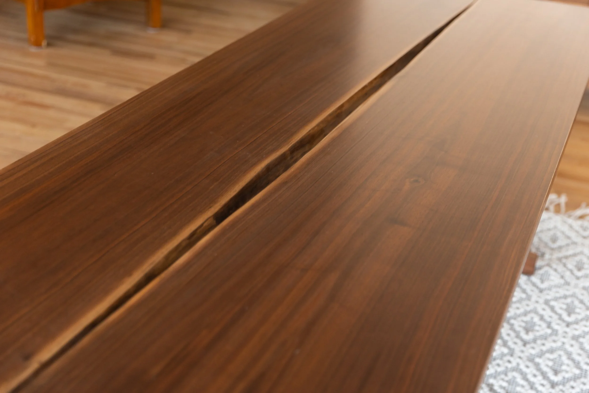 "Shuhari" Traditional Japanese Trestle Table in Black Walnut — Big