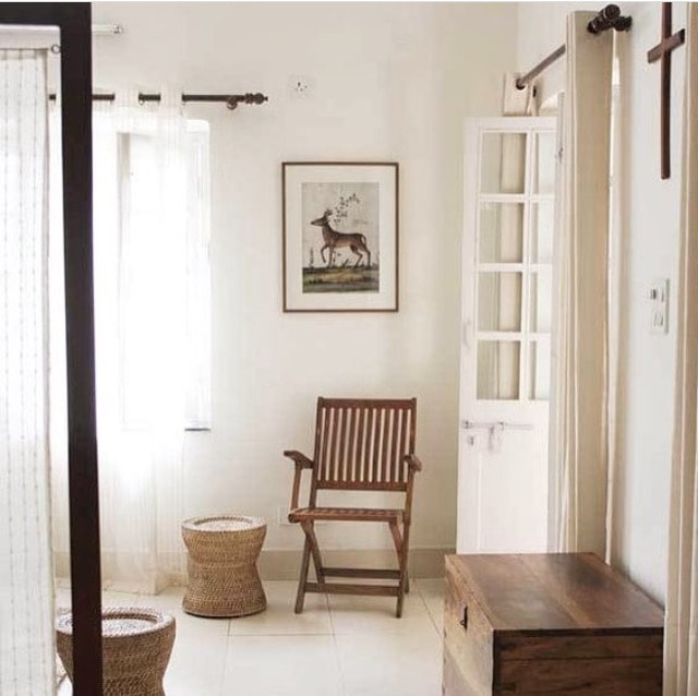 "From a government accommodation in New Delhi. The client required this space to be peaceful and calm; a retreat from the chaos of the city." - Shivani