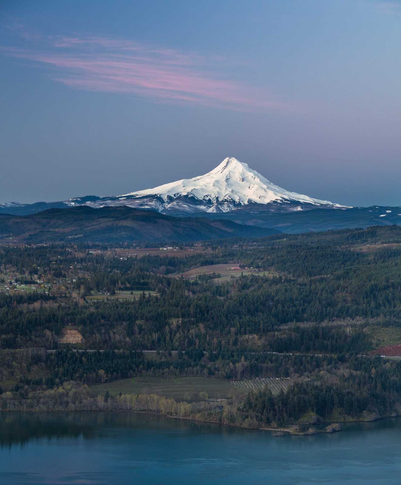  Pre-dawn view of Mt. Hood from Cook-Underwood Road 