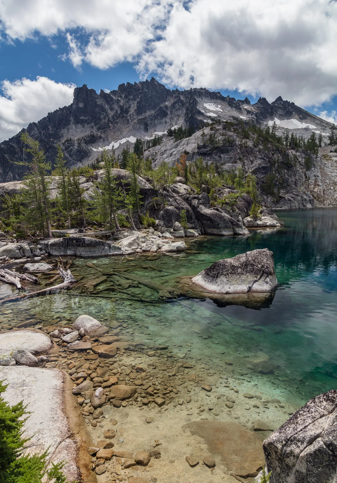 First views of the Enchantments from Lake Viviane