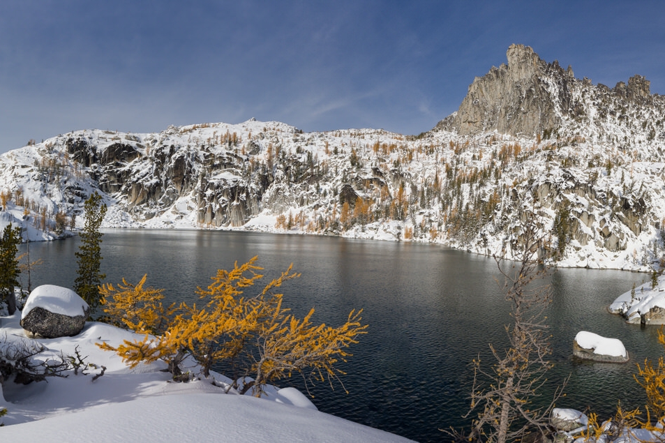  First snow in the Enchantments at Lake Viviane 