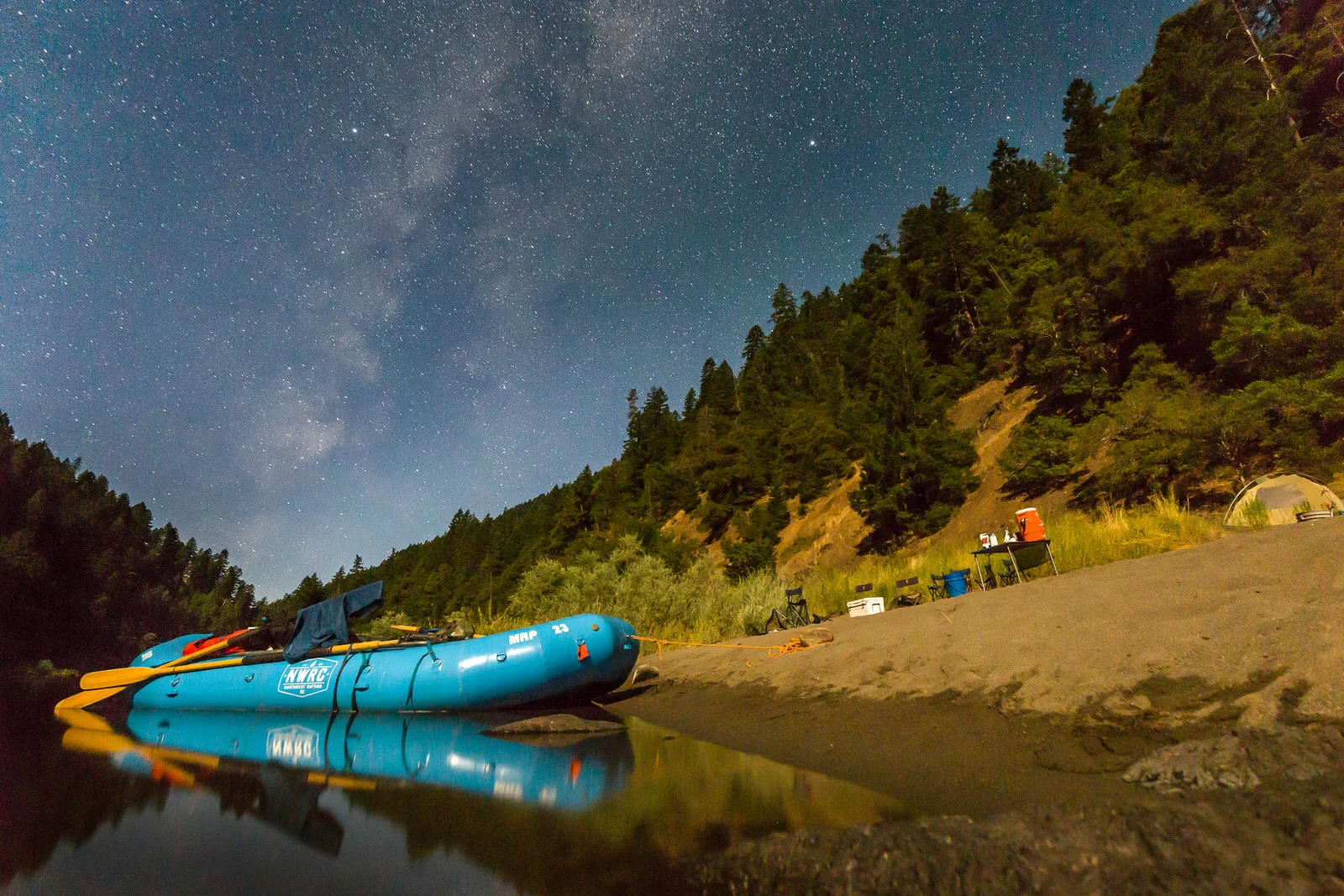 Milky Way over our camp on the Rouge River