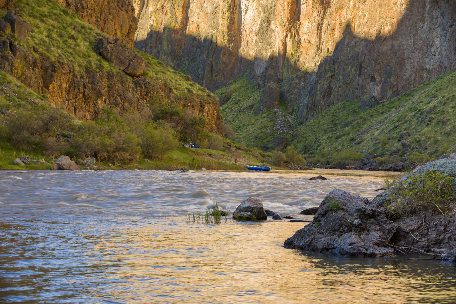  Morning light at Cliffside camp on the Owyhee River 