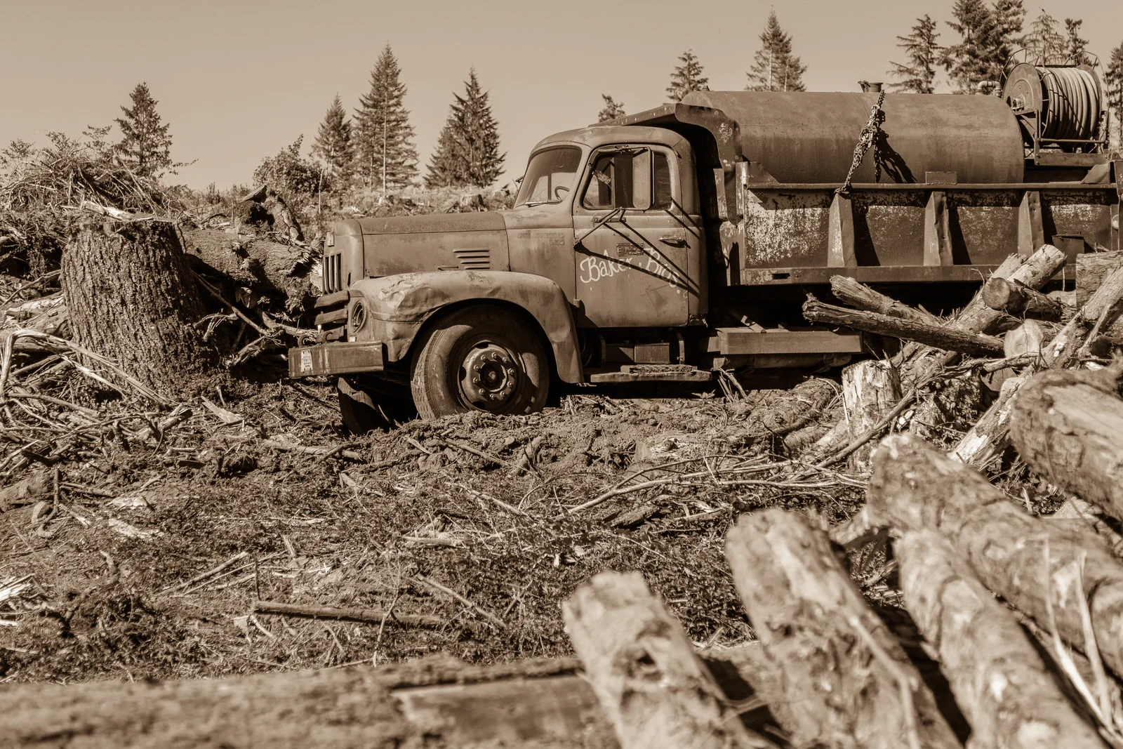 Baker Brothers truck near Corbett, Oregon