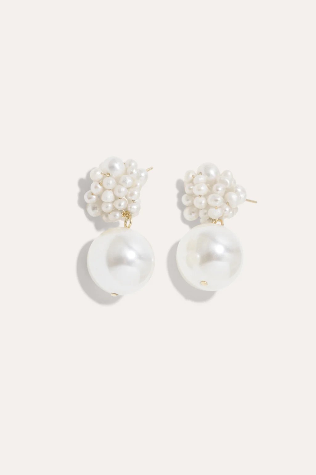 Crumple Gold Vermeil, Pearl and Ceramic Earrings by Completedworks ...